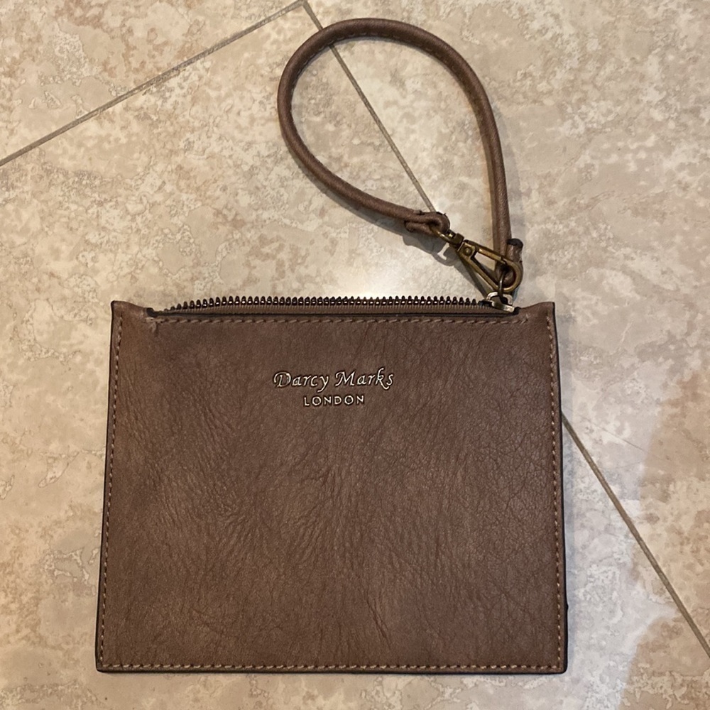 Darcy Marks London Chocolate Brown wristlet